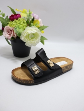 Klapki damskie na płaskim (36-41) JN1057 BLACK