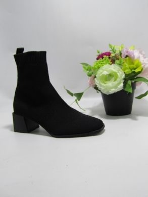 Botki damskie na obcasie (36-41) 9659A BLACK