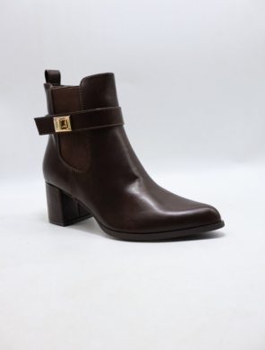 Botki damskie ocieplane na obcasie (36-41) 5839 BROWN