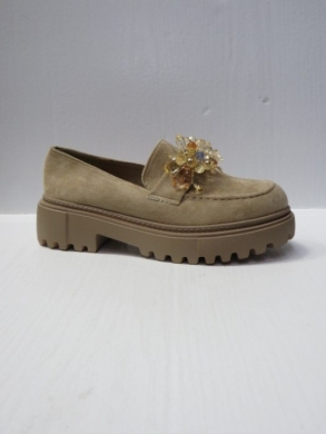 Mokasyny damskie na koturnie (36-41) 8007 KHAKI
