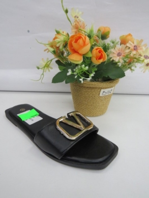 Klapki damskie na płaskim (36-41) 8123 BLACK