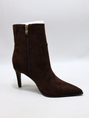 Botki damskie na szpilce (36-41) G19 BROWN