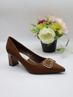 Czółenki damskie na obcasie (36-41) 55-A63 BROWN