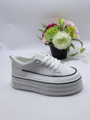 Trampki damskie na płaskim (36-41) A83 WHITE