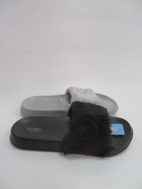 Klapki damskie na płaskim (36-41) L7794 BLACK/GREY