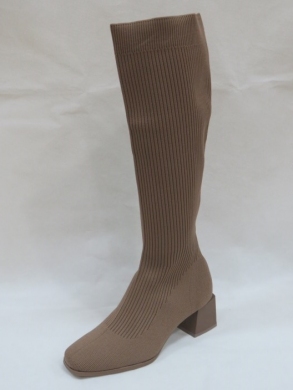 Kozaki damskie jesienne na obcasie (36-41) 8585 KHAKI