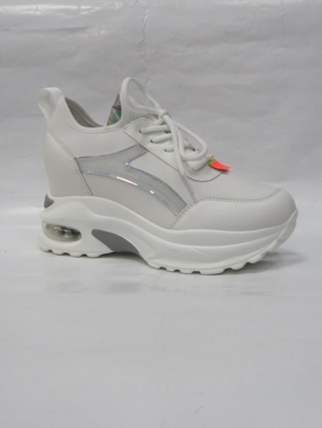 Buty sportowe damskie na płaskim (36-41) AB123 WHITE