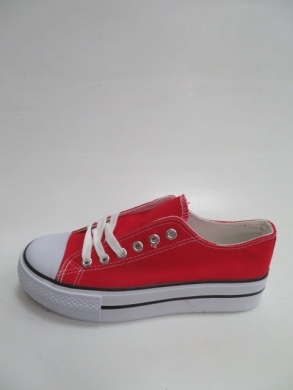 Trampki damskie na płaskim (36-41) XL33 RED
