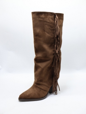 Kozaki damskie na obcasie (36-41) RXJ296 MAROON