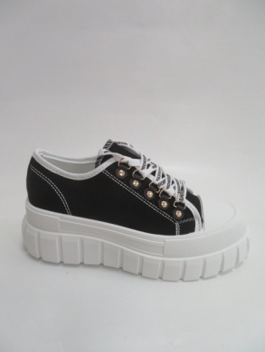 Trampki damskie na koturnie (36-41) 8098-1 BLACK