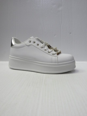 Buty sportowe damskie na koturnie (36-41) WW-106 WHITE/SILVER