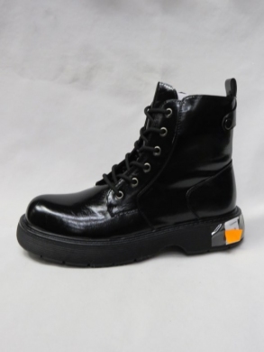 Botki damskie ocieplane na płaskim (36-41) D8753 BLACK