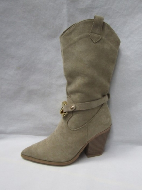 Kozaki damskie na obcasie (36-41) DE1073 KHAKI