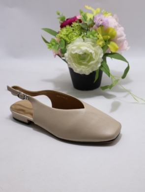 Sandały damskie na płaskim (36-41) P-320 BEIGE-SKÓRA