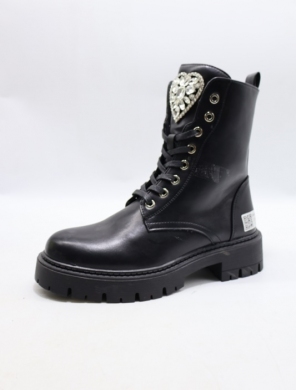 Botki damskie na płaskim (36-41) DE837 BLACK