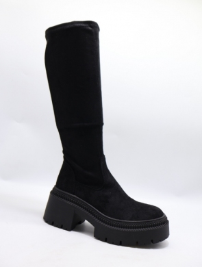 Kozaki damskie na obcasie (36-41) 9671A-1 BLACK