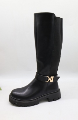 Kozaki damskie na płaskim (36-41) DE8050 BL/PU