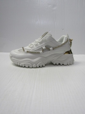 Sneakersy damskie ocieplane niskie (36-41) WW119 WHITE/GOLD