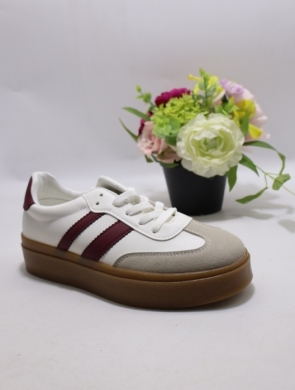 Buty sportowe damskie na płaskim (36-41) 3873 WINE