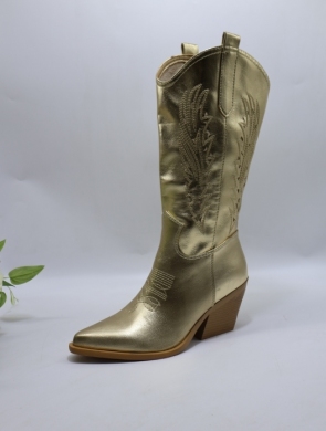 Kozaki damskie na obcasie (36-41) 2261 GOLD