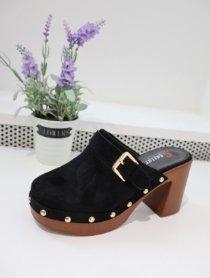 Klapki damskie na obcasie (36-41) YY47 BLACK