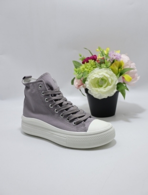 Trampki damskie na płaskim (36-41) PC13 GREY