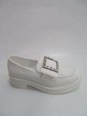 Mokasyny damskie na koturnie (36-41) A12 WHITE