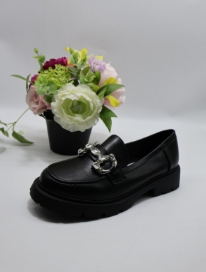 Mokasyny damskie na płaskim (36-41) 22-321 BLACK