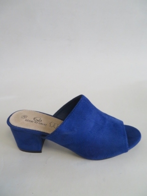 Klapki damskie na obcasie (36-41) LE-351 B/BLUE