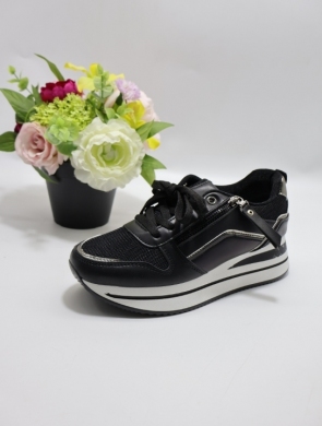 Buty sportowe damskie na płaskim (36-41) SLJ225 BLACK