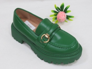Mokasyny damskie na koturnie (36-41) HXL-02 GREEN