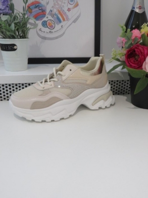 Buty sportowe damskie na płaskim (36-41) WX-103 BEIGE