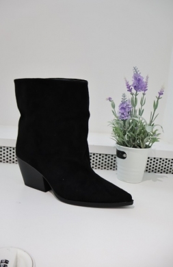 Botki damskie na obcasie (36-41) WS202 BLACK