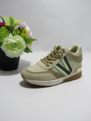 Buty sportowe damskie na koturnie (36-41) KK-386 BEIGE