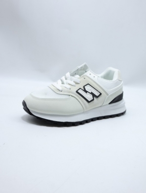 Buty sportowe damskie na płaskim (36-41) 99001 WHITE