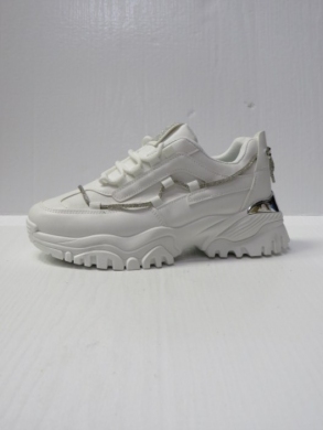 Buty sportowe damskie na płaskim (36-41) WW052 WHITE