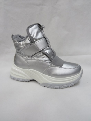 Botki damskie ocieplane na koturnie (36-41) 0-597 SILVER