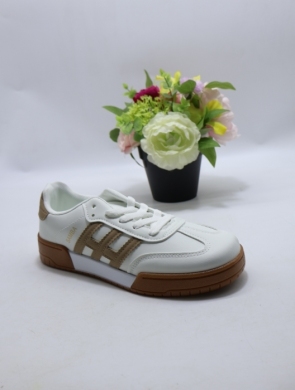 Buty sportowe damskie na płaskim (36-41) FZL-12 WHITE/KHAKI
