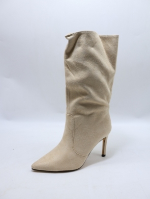 Kozaki damskie ocieplane na szpilce (36-41) CLS-256 BEIGE