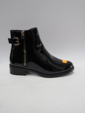 Botki damskie ocieplane na płaskim (36-41) W-87 BLACK