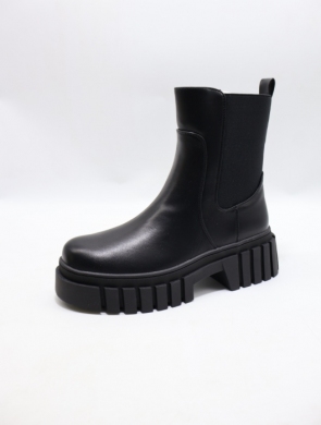 Botki damskie ocieplane na płaskim (36-41) 6036-1 BLACK