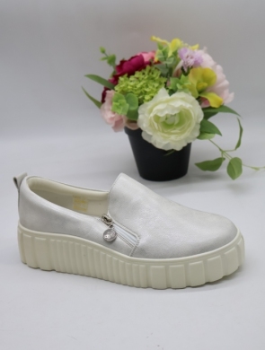 Półbuty damskie na płaskim (36-41) 6840 WHITE