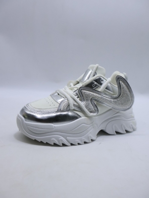 Buty sportowe damskie na płaskim (36-41) 6022 WHITE