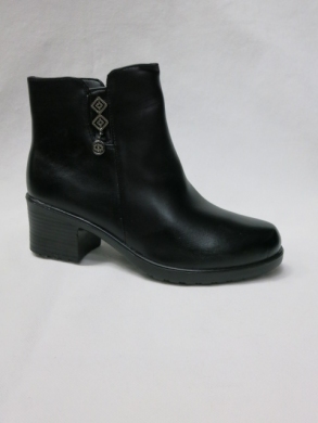 Botki damskie ocieplane na obcasie (36-43) 7609-1 BLACK