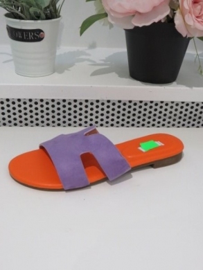 Klapki damskie na płaskim (36-41) 5121 PURPLE