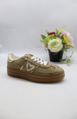 Buty sportowe damskie na płaskim (36-41) BH-2203 BROWN