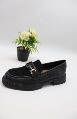 Mokasyny damskie na płaskim (36-41) 333-367 NOIR
