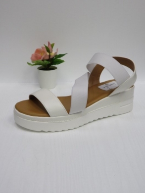 Sandały damskie na koturnie (36-41) 0-757 WHITE