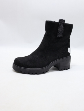 Botki damskie ocieplane na obcasie (36-41) K99269 BLACK