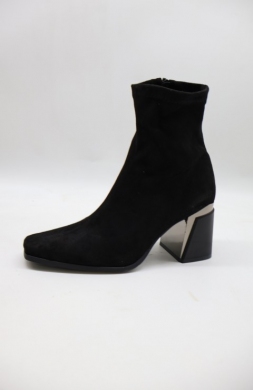 Botki damskie na obcasie (36-41) 2908A BLACK